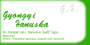 gyongyi hanuska business card